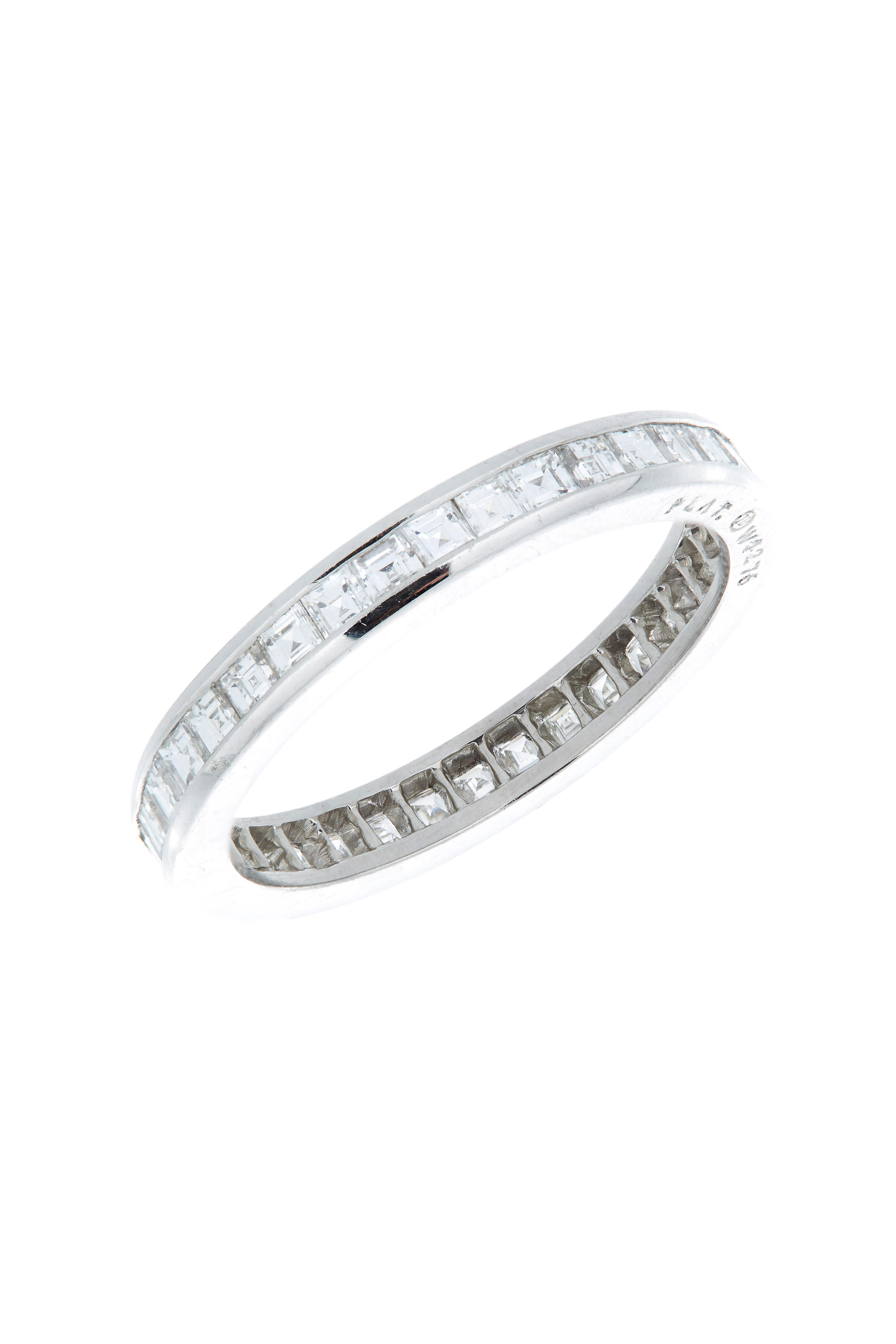 Oscar Heyman Platinum Two Row Round and Marquise Diamond Guard Ring