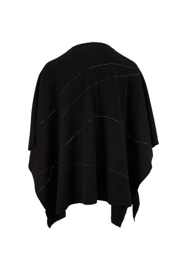 Lafayette 148 New York - Black Cashmere Embroidered Wrap