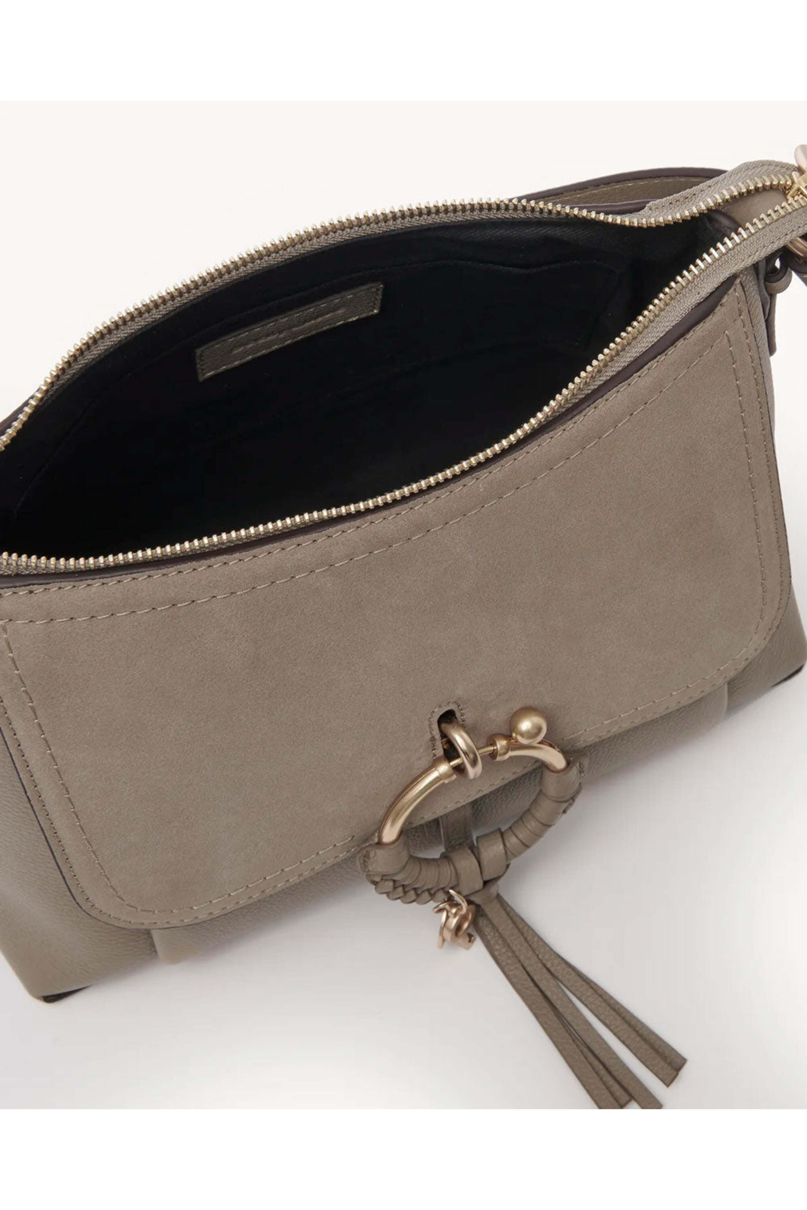 See by Chloé - Joan Leather Shoulder Bag in Motty Grey