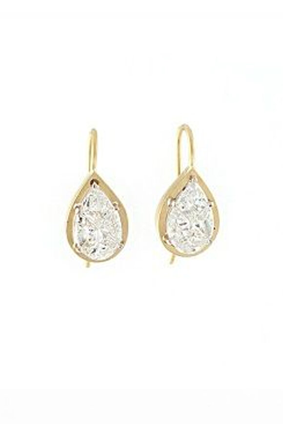 Sylva & Cie Mosaic Pear Diamond Earrings