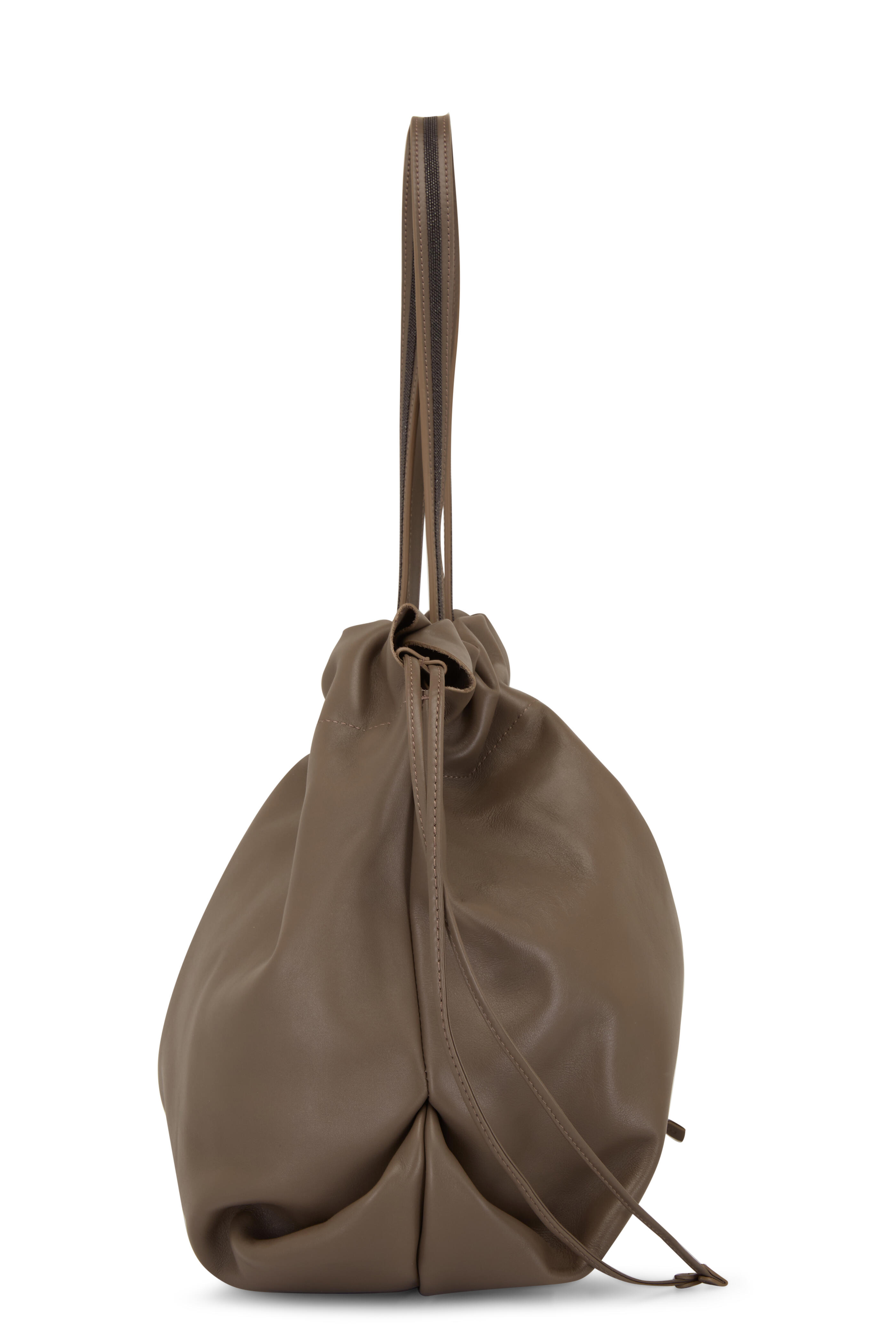 Brunello Cucinelli - Elephante Pillow Cinched Leather Tote