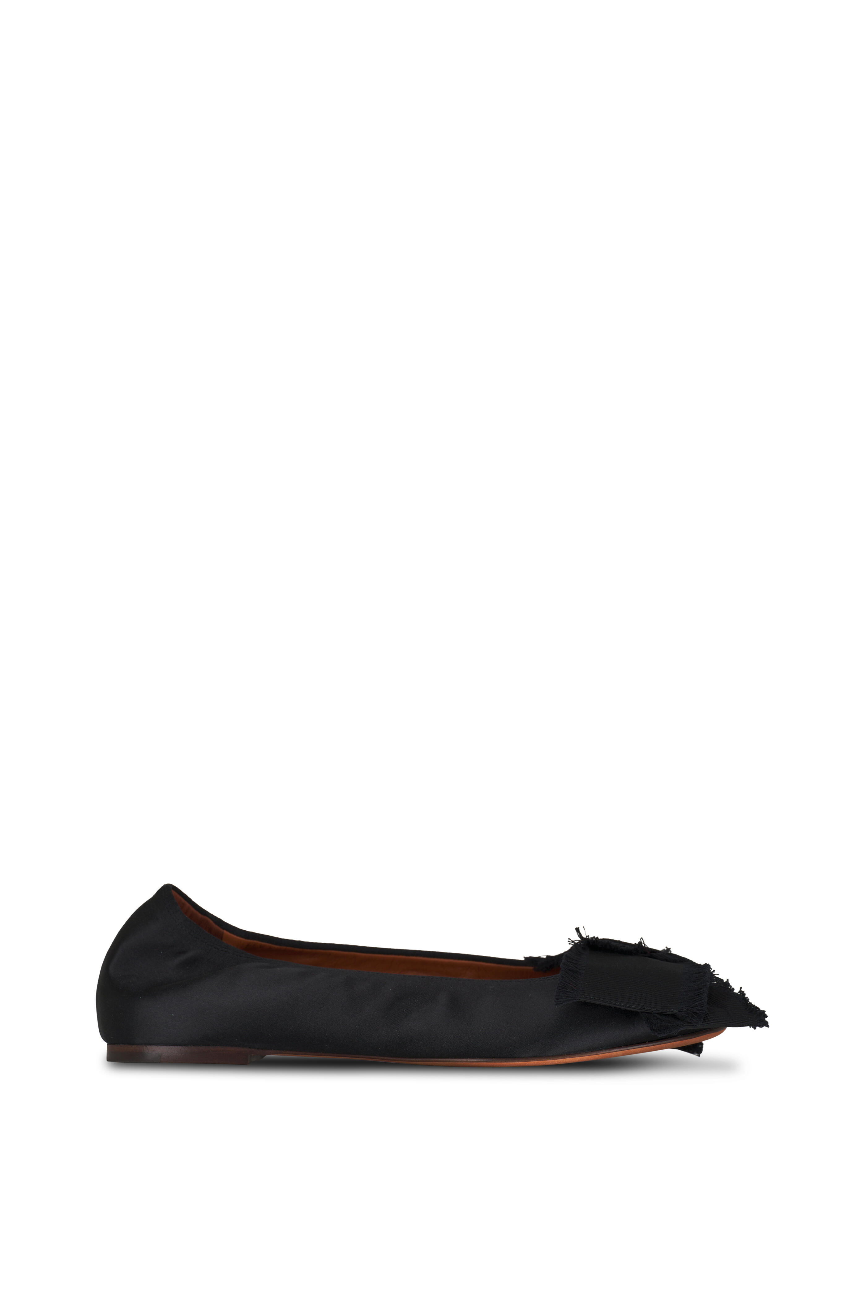 バレエシューズ LANVIN BOW BALLERINAS Ballerina Flat With A Satin Bow | Lanvin
