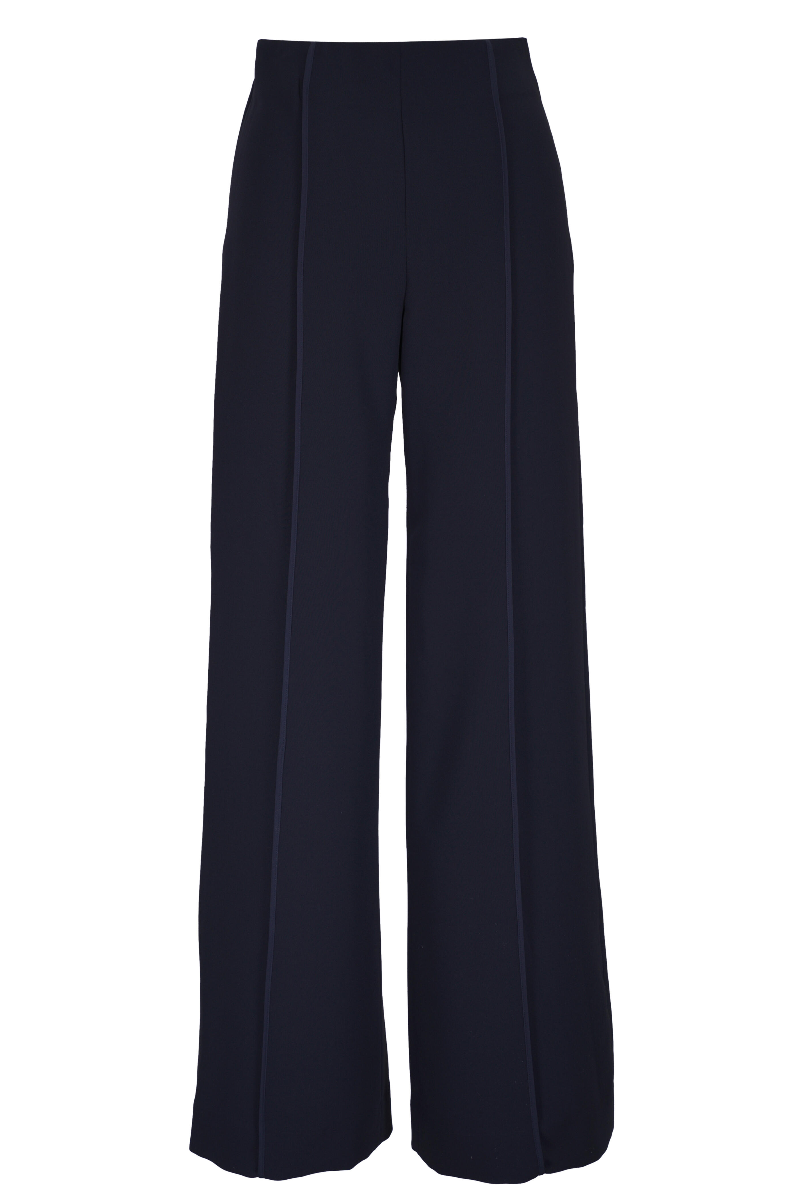 KZ_K Studio - Victoria Navy Pintuck Wide Leg Pant