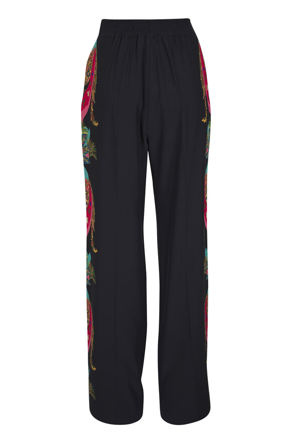 Etro Black Multi Straight Leg Pant - view 3
