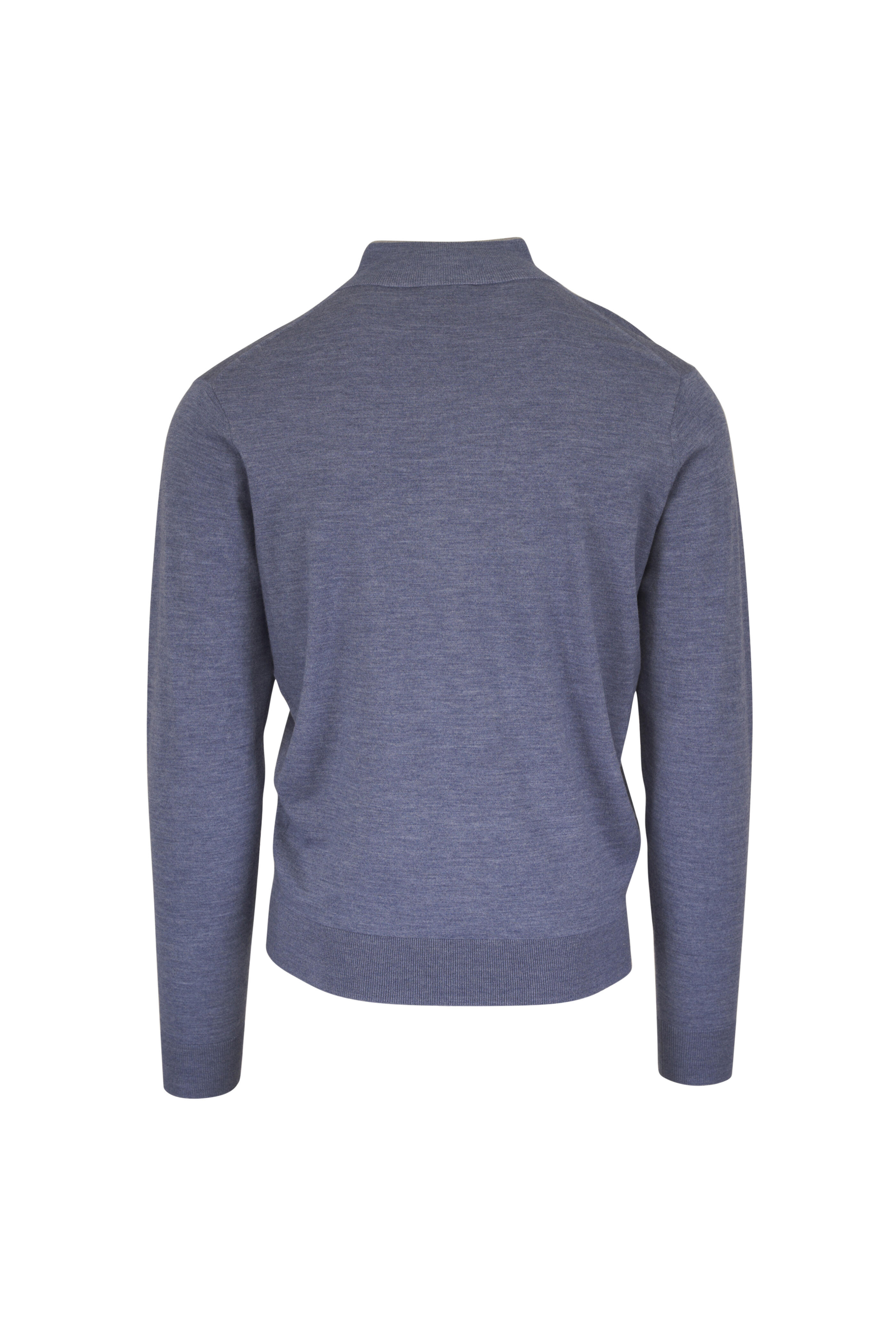 Peter Millar - Crown Crafted Blue Quarter Zip Pullover - view 2