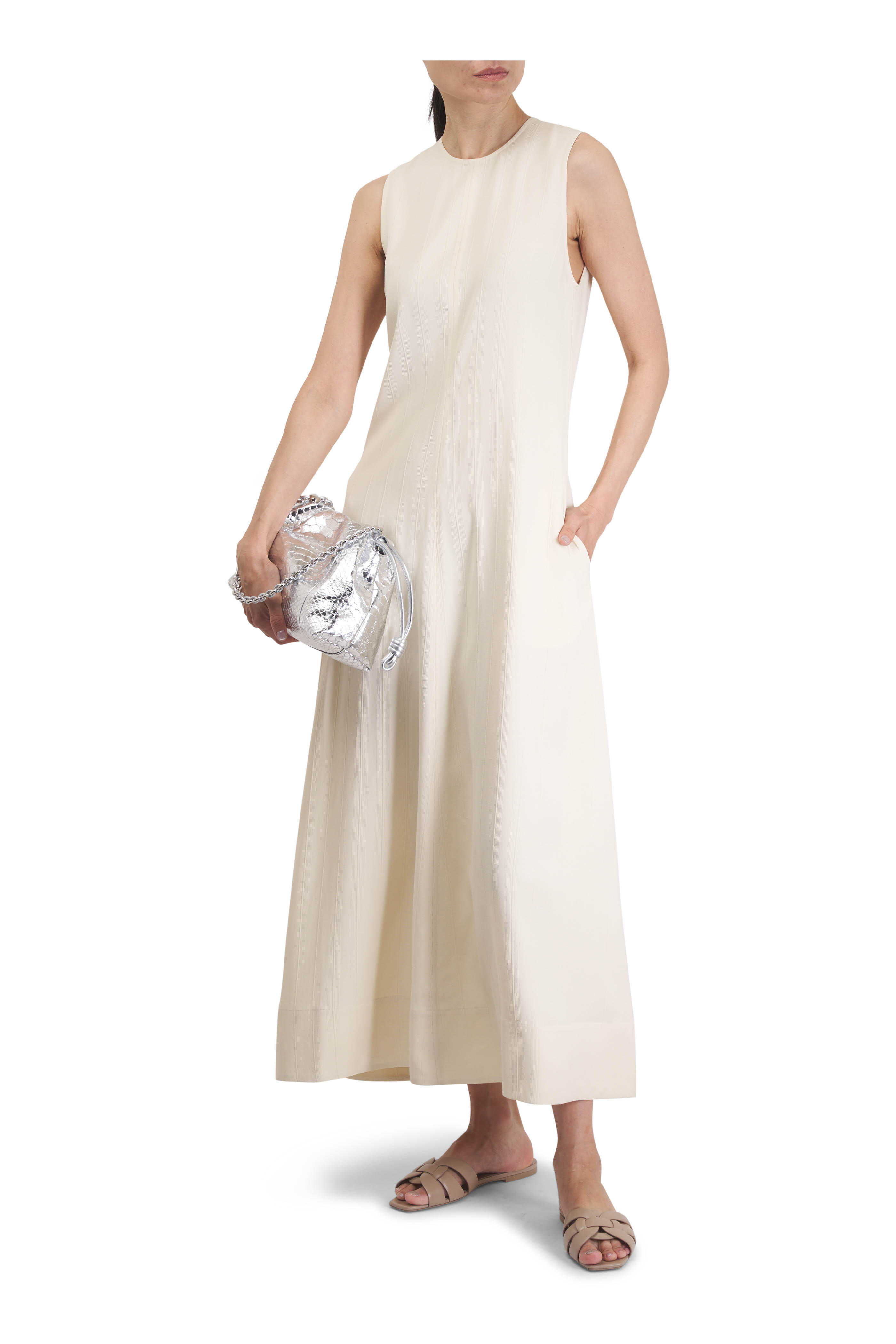 Totême - Ecru Woven Stripe Dress