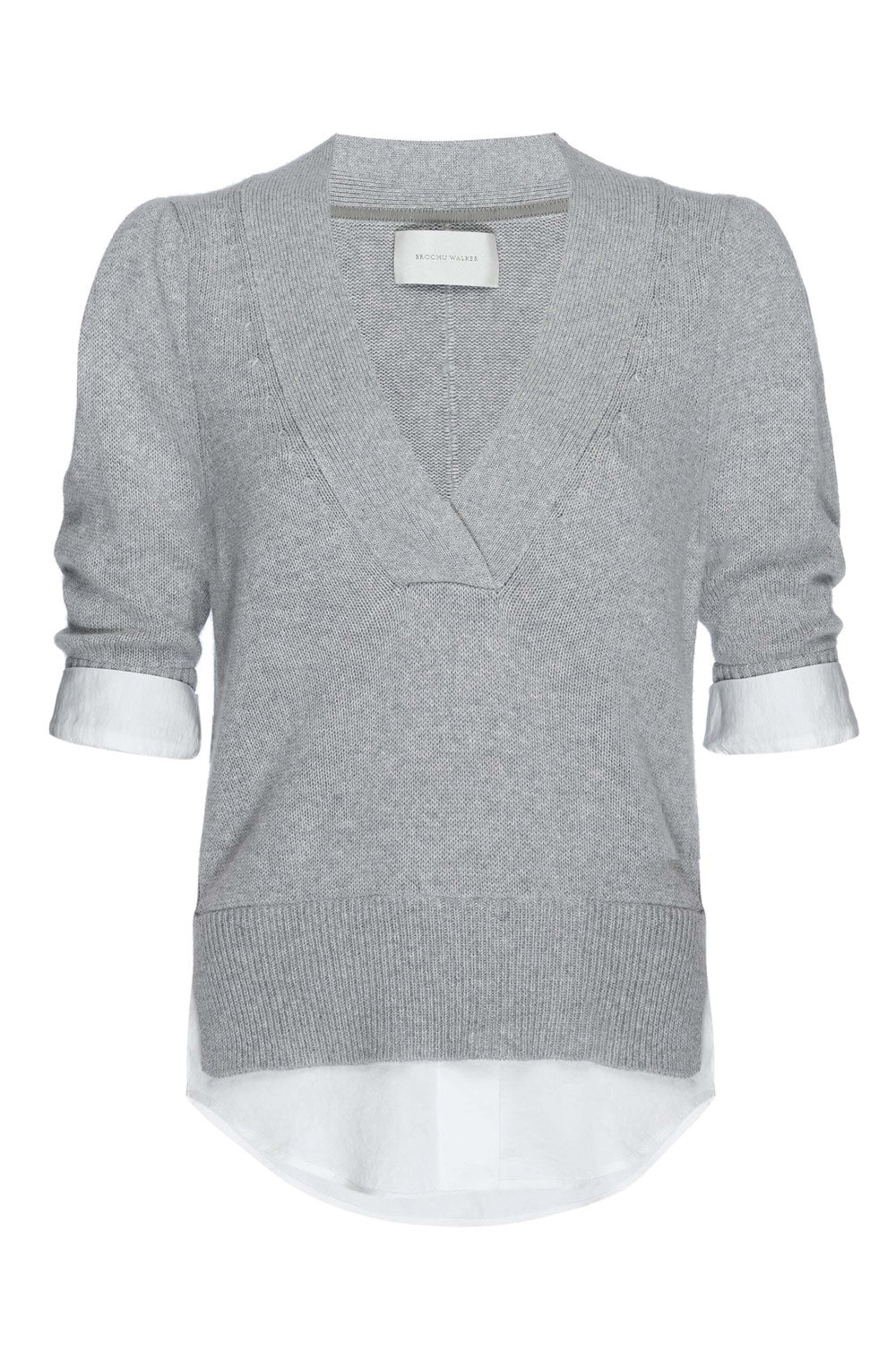 Brochu Walker - Oyster Grey Lucie Layered V Looker