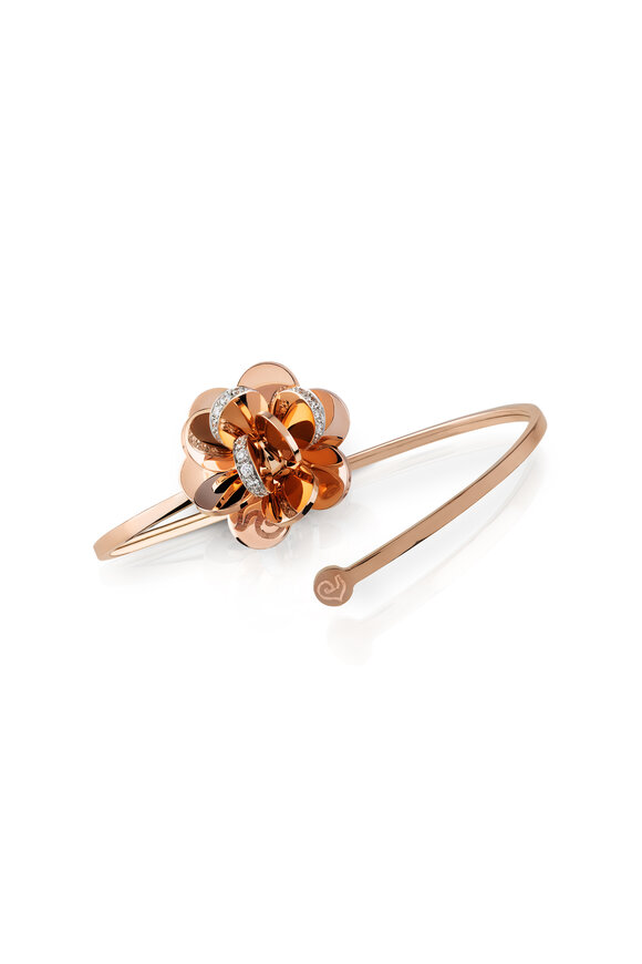 Chantecler Rose Gold Diamond Flower Bracelet