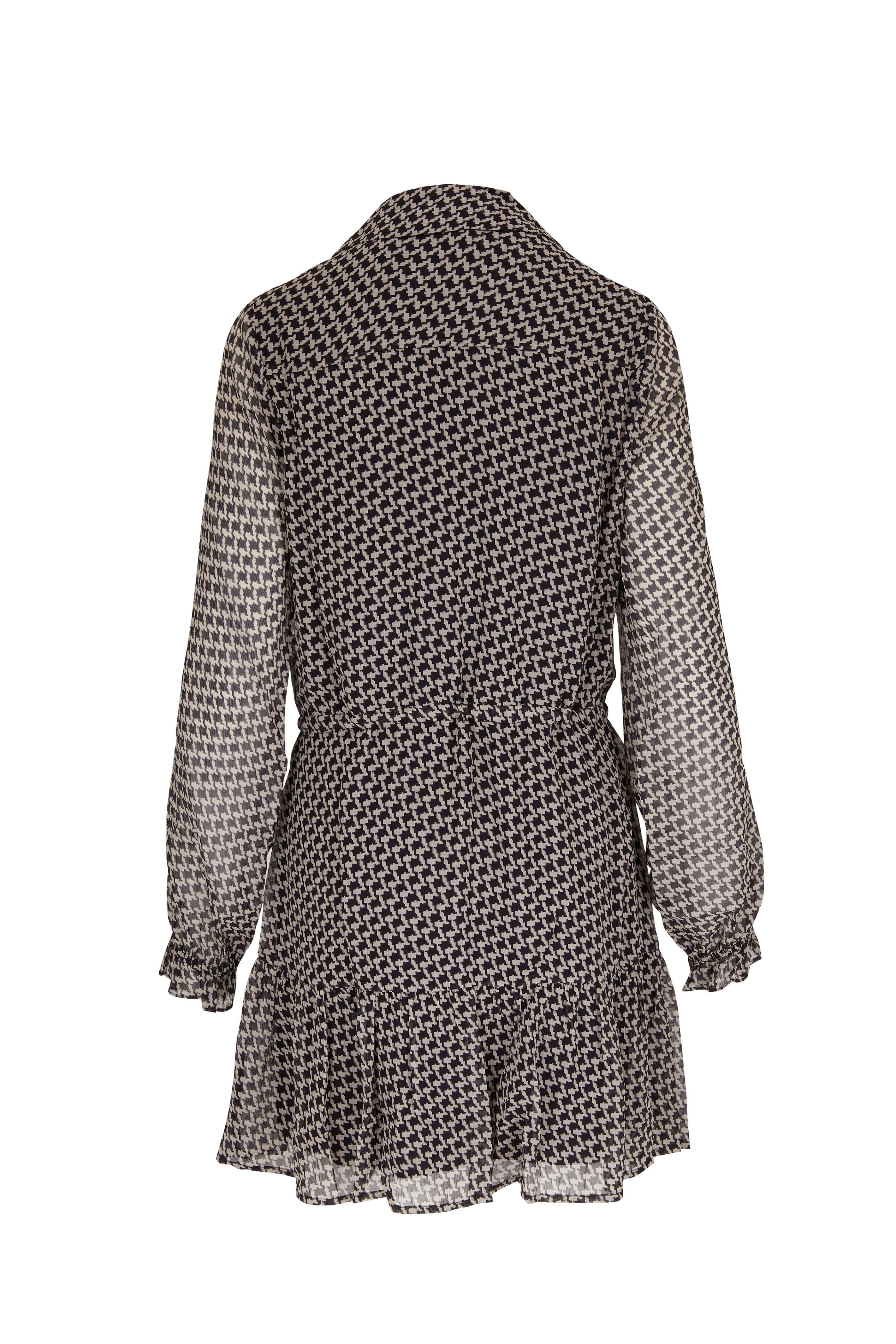 Paige - Lizabeta Black & Beige Print Mini Dress