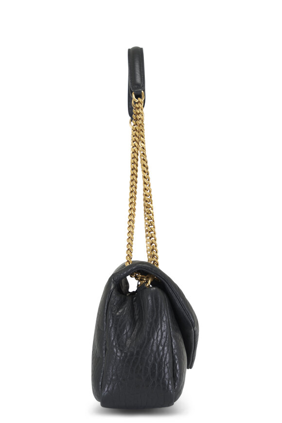 Saint Laurent - Medium Calypso Noir Grained Leather Chain Bag