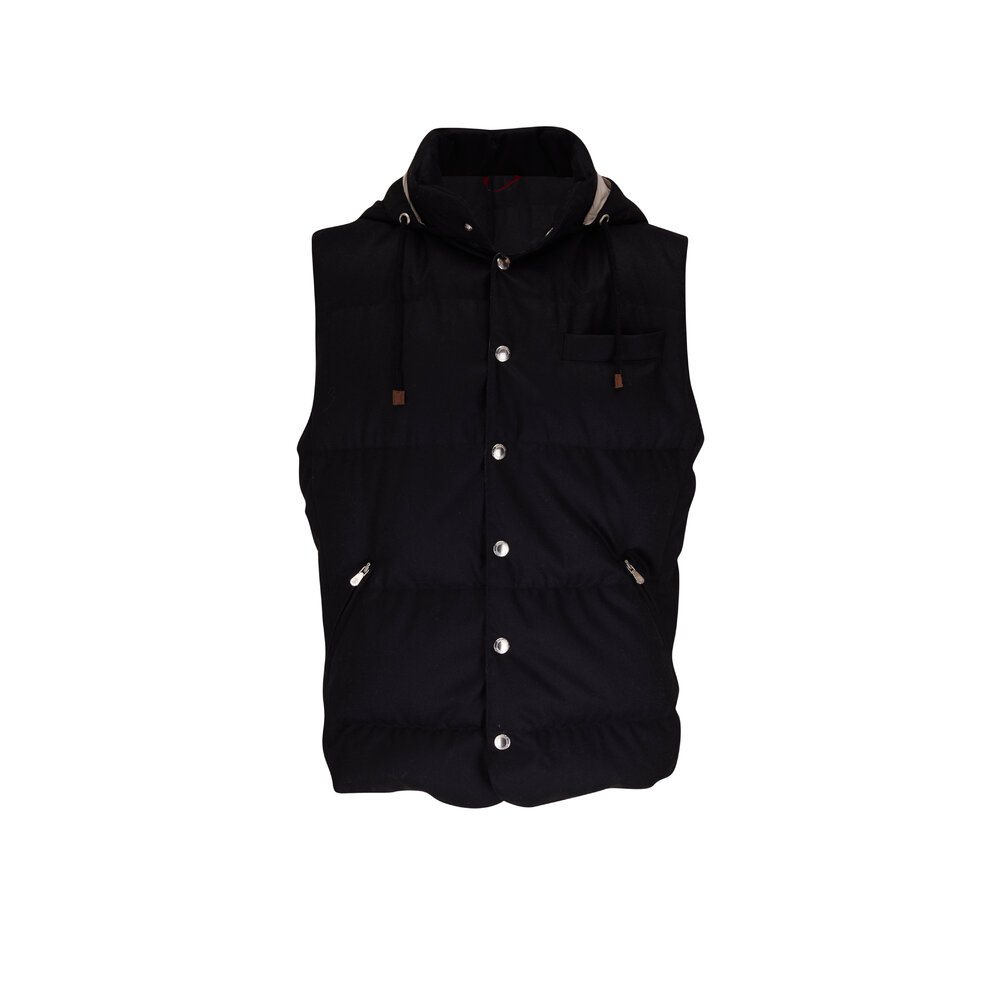【VIP価格】BRUNELLO CUCINELLI Hooded Down Vest Brunello Cucinelli Men's Hooded Down Vest | Neiman Marcus