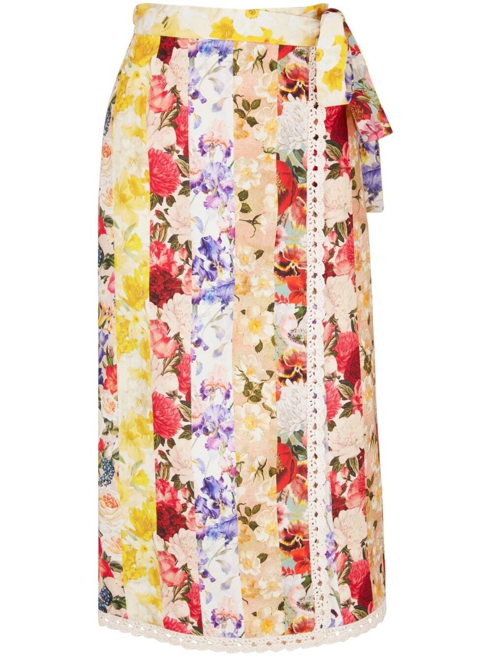 ワンピース ZIMMERMANN Women Mid Skirts 2193DR251SCAFLO PINK Crush Scalloped Mini Skirt Pink Floral Online | Zimmermann