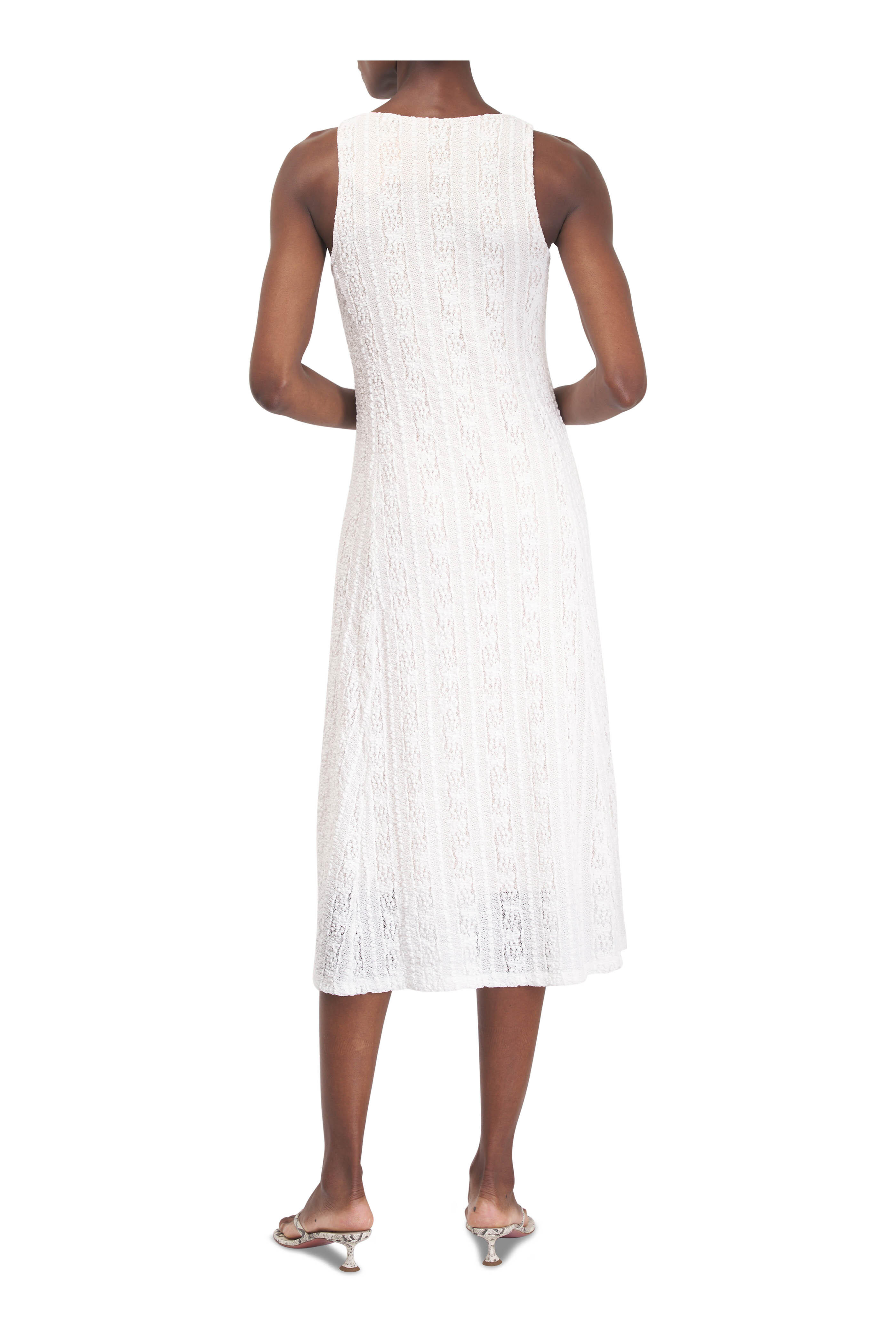 ルミニョン Lace hoodie flare dress【ホワイト】 Lace hoodie flare dress