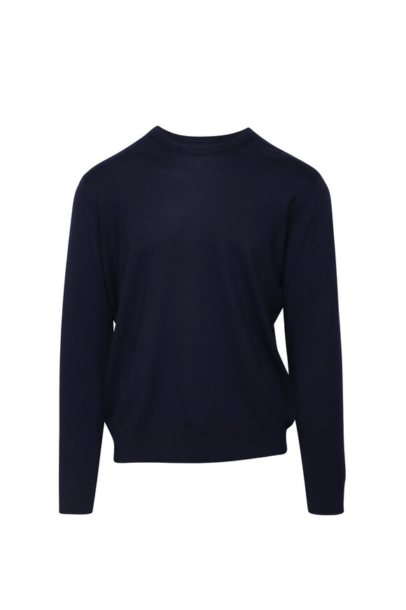 Fedeli - Light Blue Cashmere & Linen Crewneck Sweater