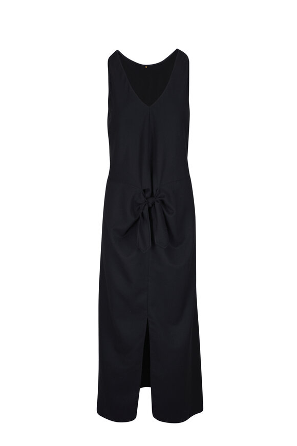 Peter Cohen Chap Black Cashmere Challis Dress