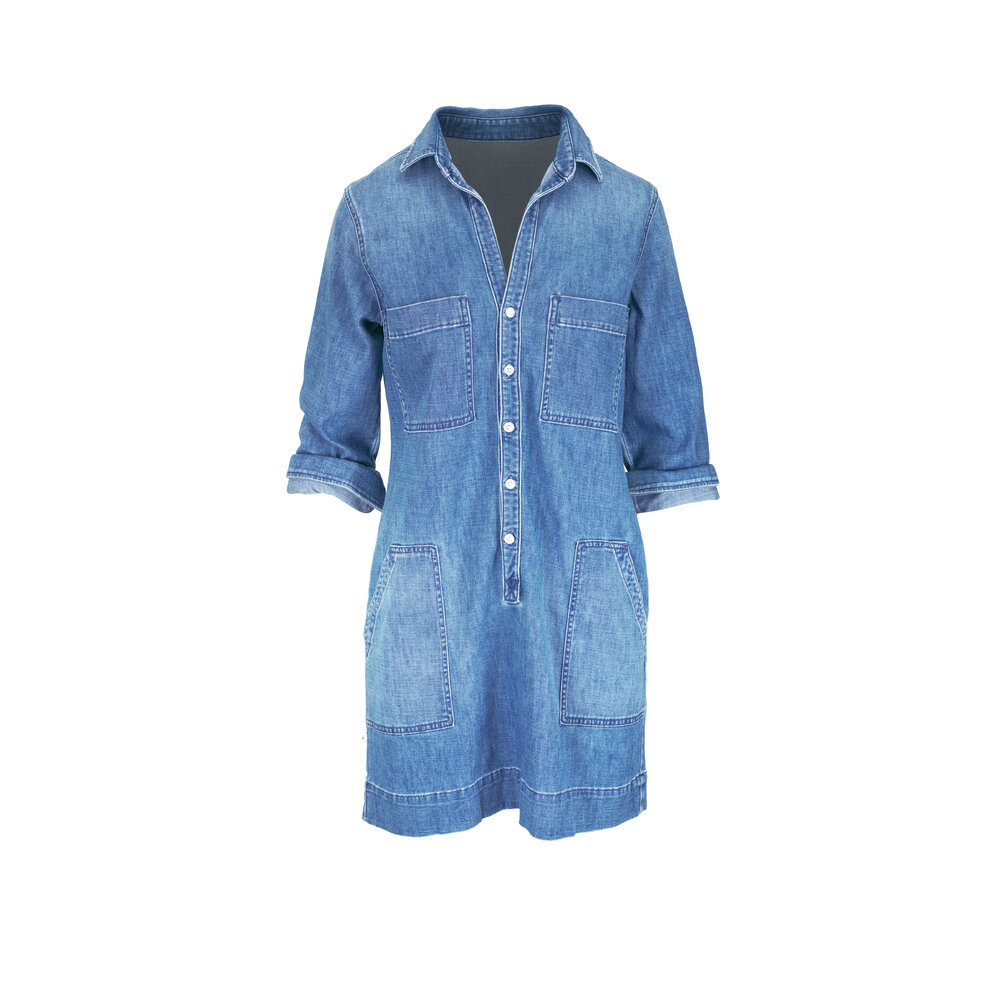 white christmas dresses FRANK & EILEEN Mary Shirtdress Distressed Vintage Wash