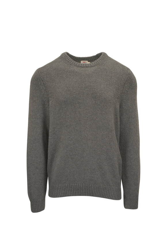 Faherty Brand Heirloom Olive Cotton Crewneck Sweater