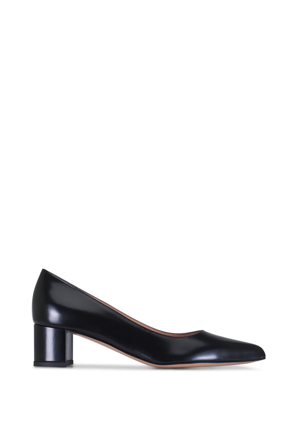 Gianvito Rossi - Piper Black Leather Pump, 45mm