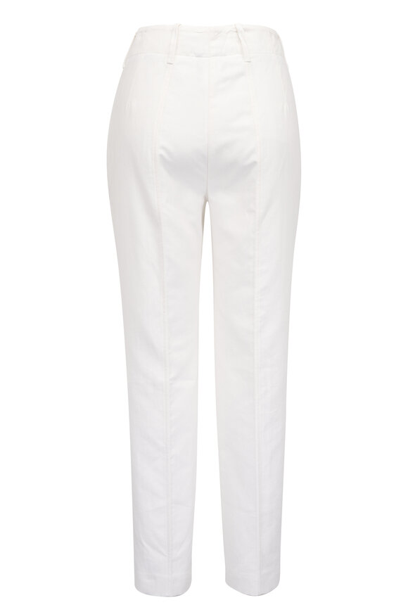 Akris Connor White Cotton & Silk Stretch Pant - view 4