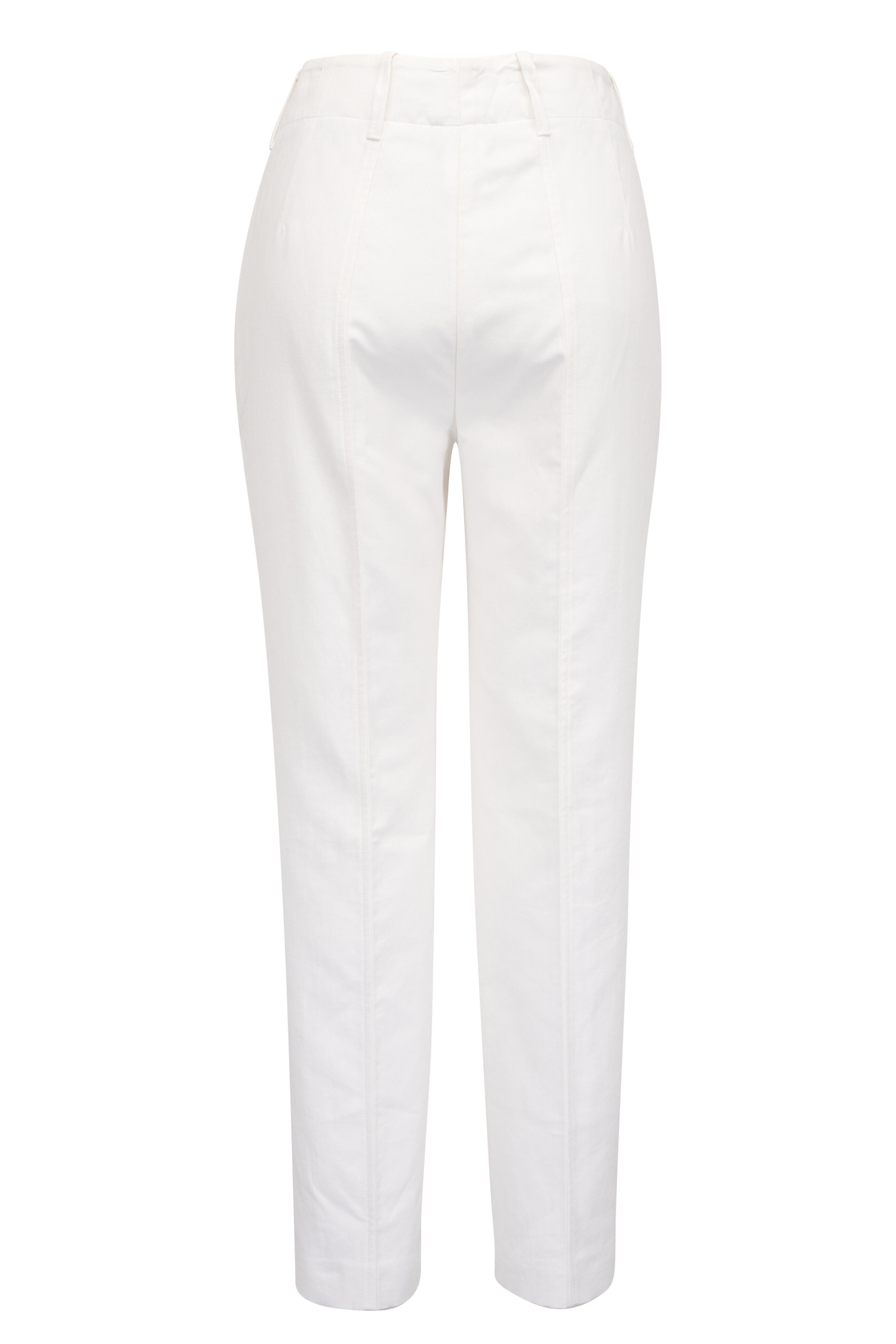 Akris - Connor White Cotton & Silk Stretch Pant