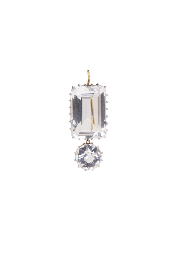 Renee Lewis 18k White Gold Rock Quartz Earring - view 2