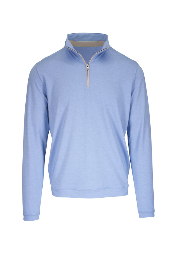 Peter Millar Albatross Cottage Blue Quarter Zip Pullover