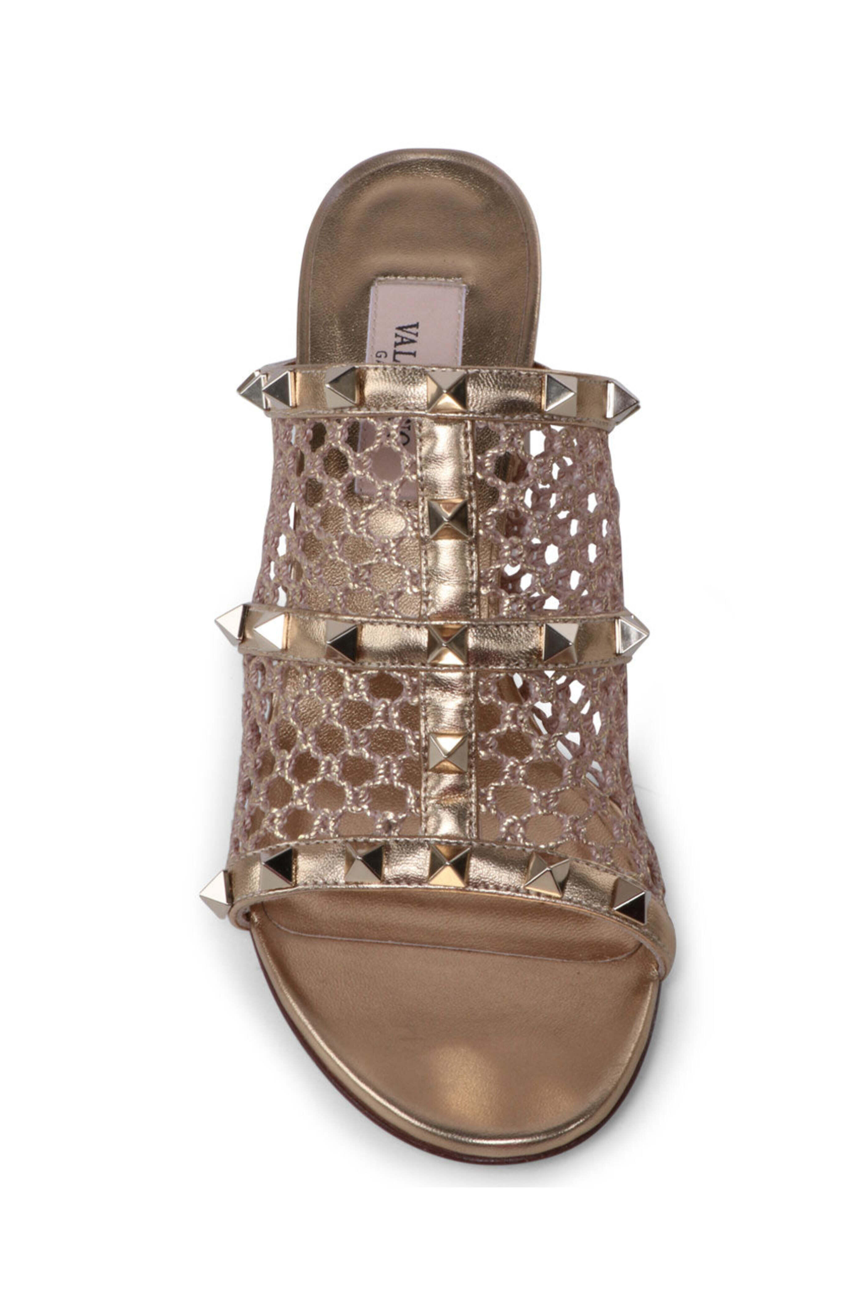 【VALENTINO GARAVANI】BIG Sale★ROCKSTUD メッシュ ミュール65 Valentino Garavani Rockstud Mesh Pumps with Crystals and