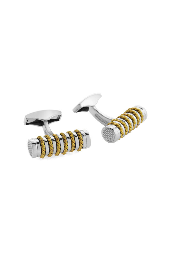 Tateossian Royal Cable 18K Gold Cufflinks