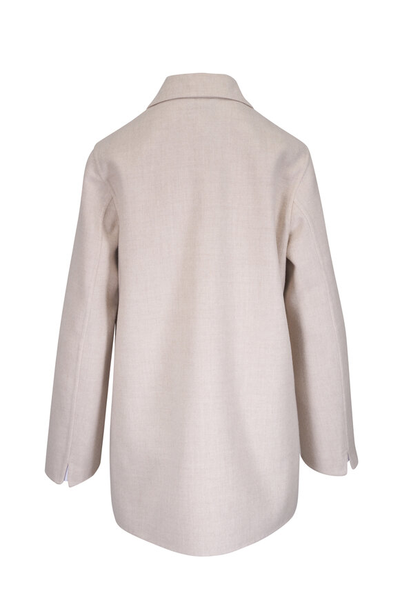 Akris - Laars Greige Double-Face Cashmere Jacket