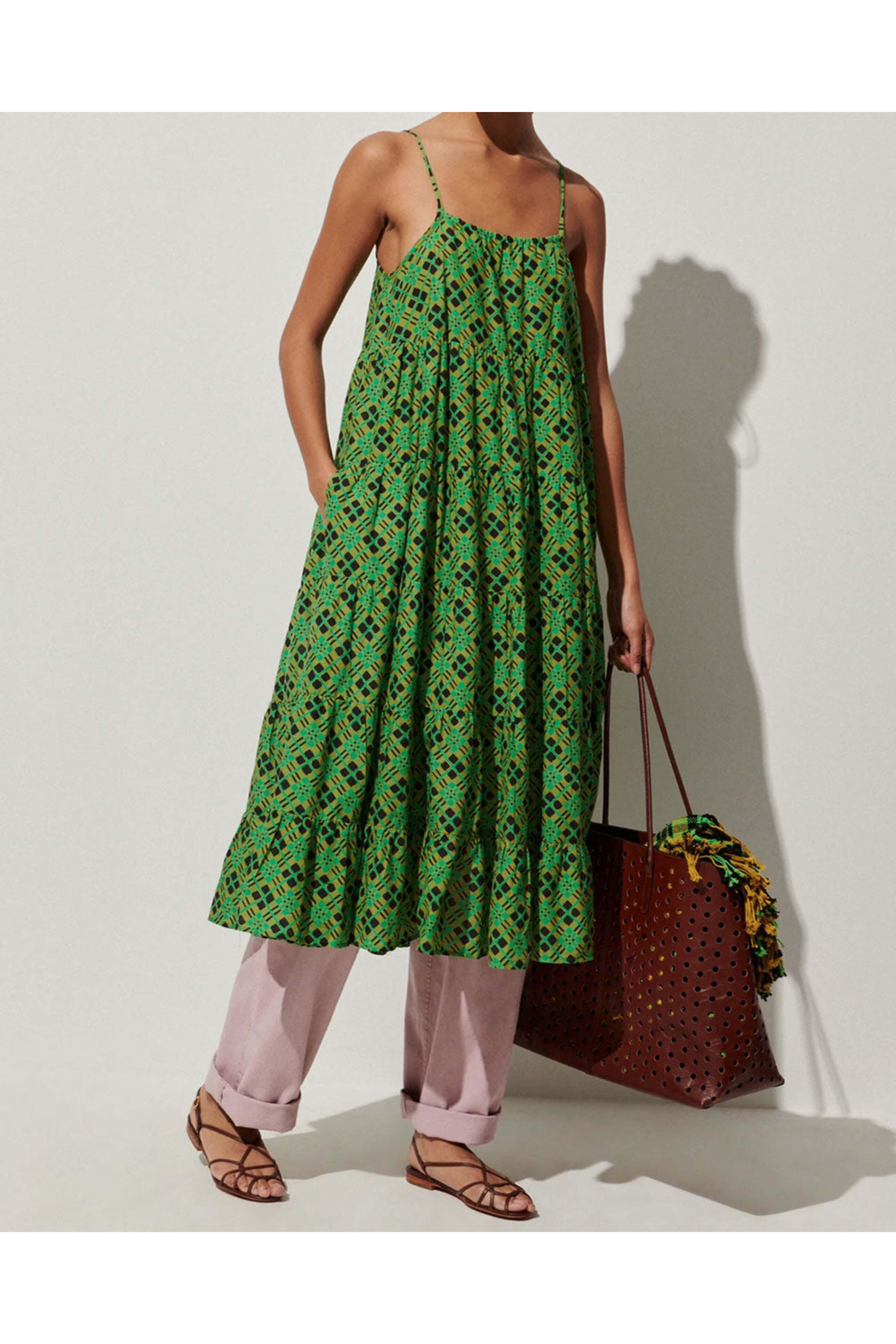 Rachel Comey - Green Multi Mowin Dress