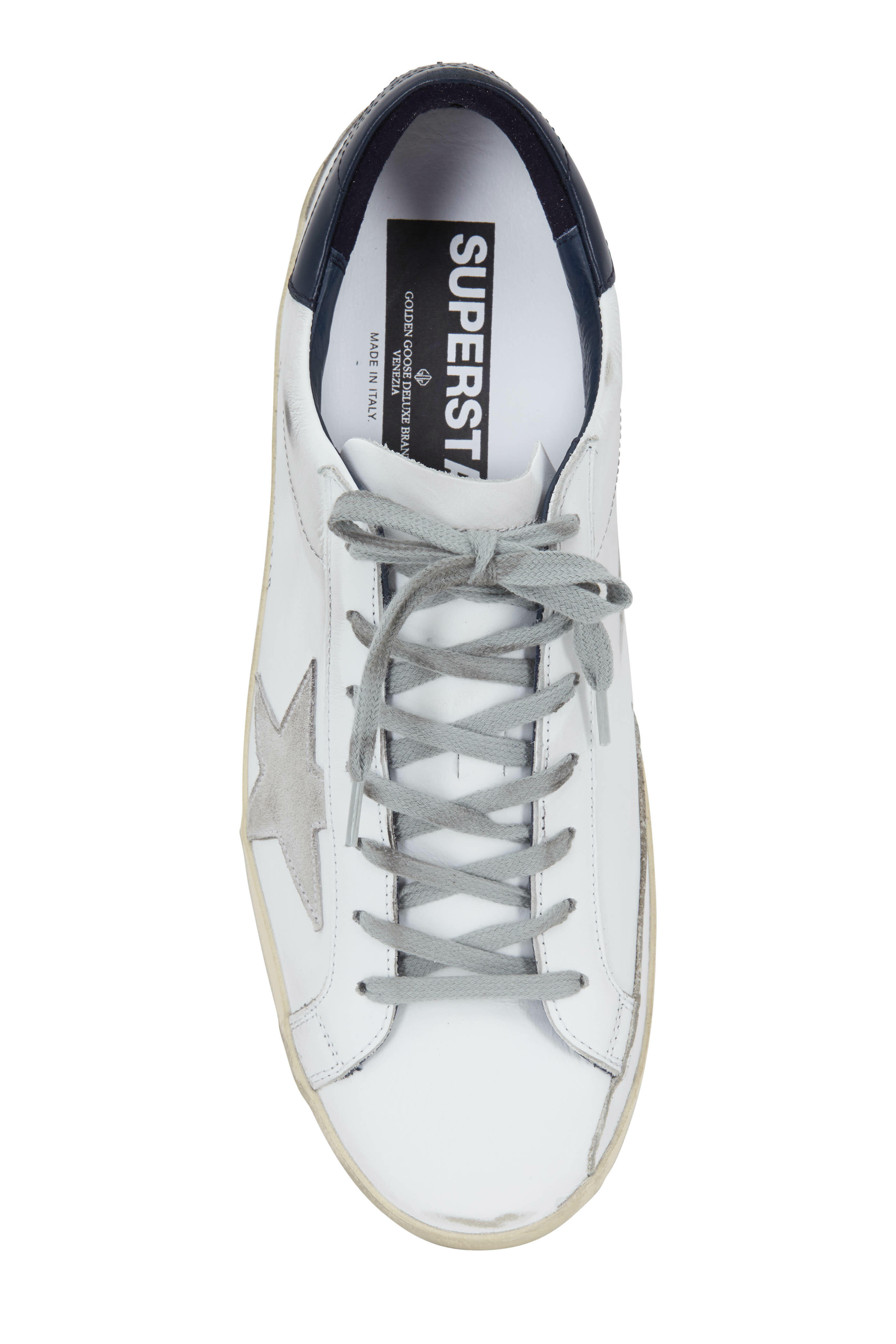 Golden Goose - Superstar White Leather & Gray Star Sneaker