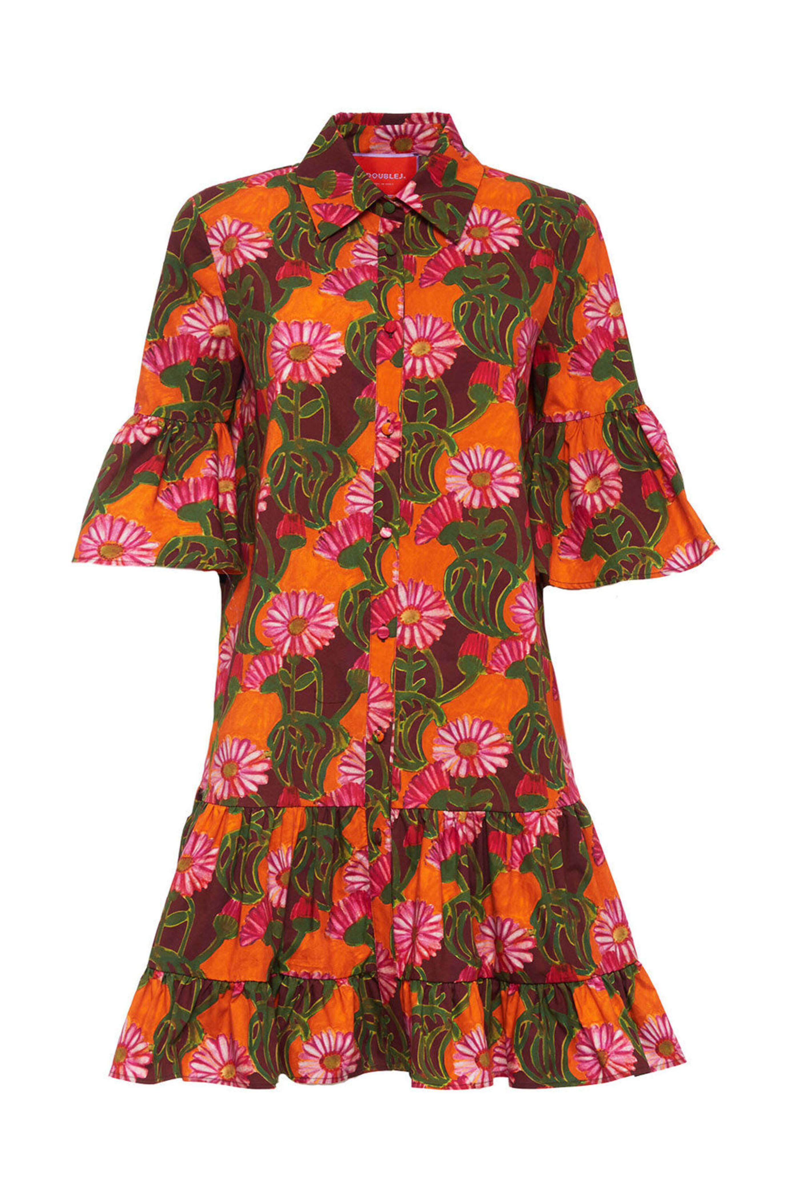 La DoubleJ - Orange Gerber Choux Dress