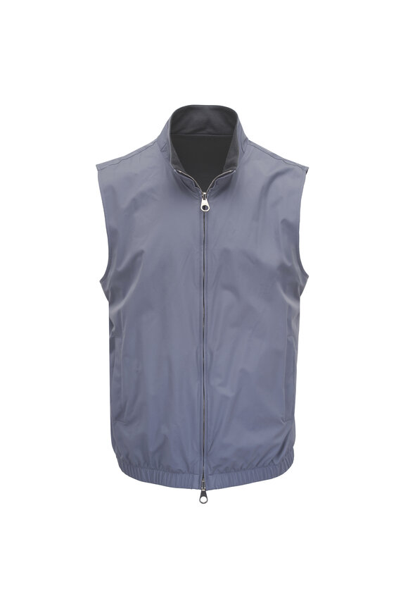 Loro Piana Windwish Cloud Blue Reversible Vest