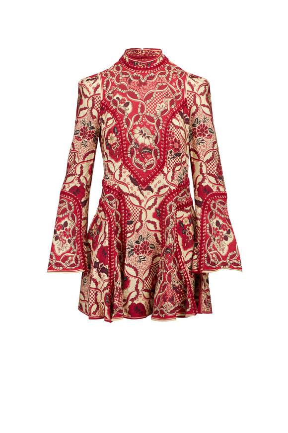 Alémais Kenny Red Floral Mini Dress - view 1