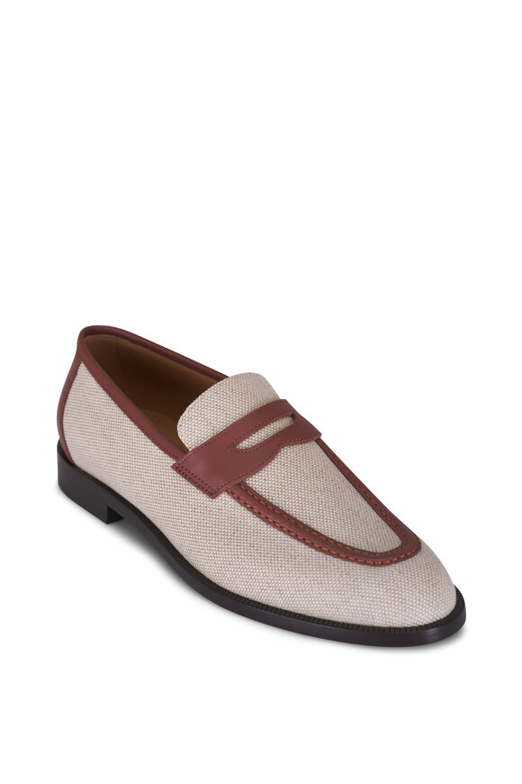 Loro Piana Sergio Natural & Caramel Sugar Loafer - view 1