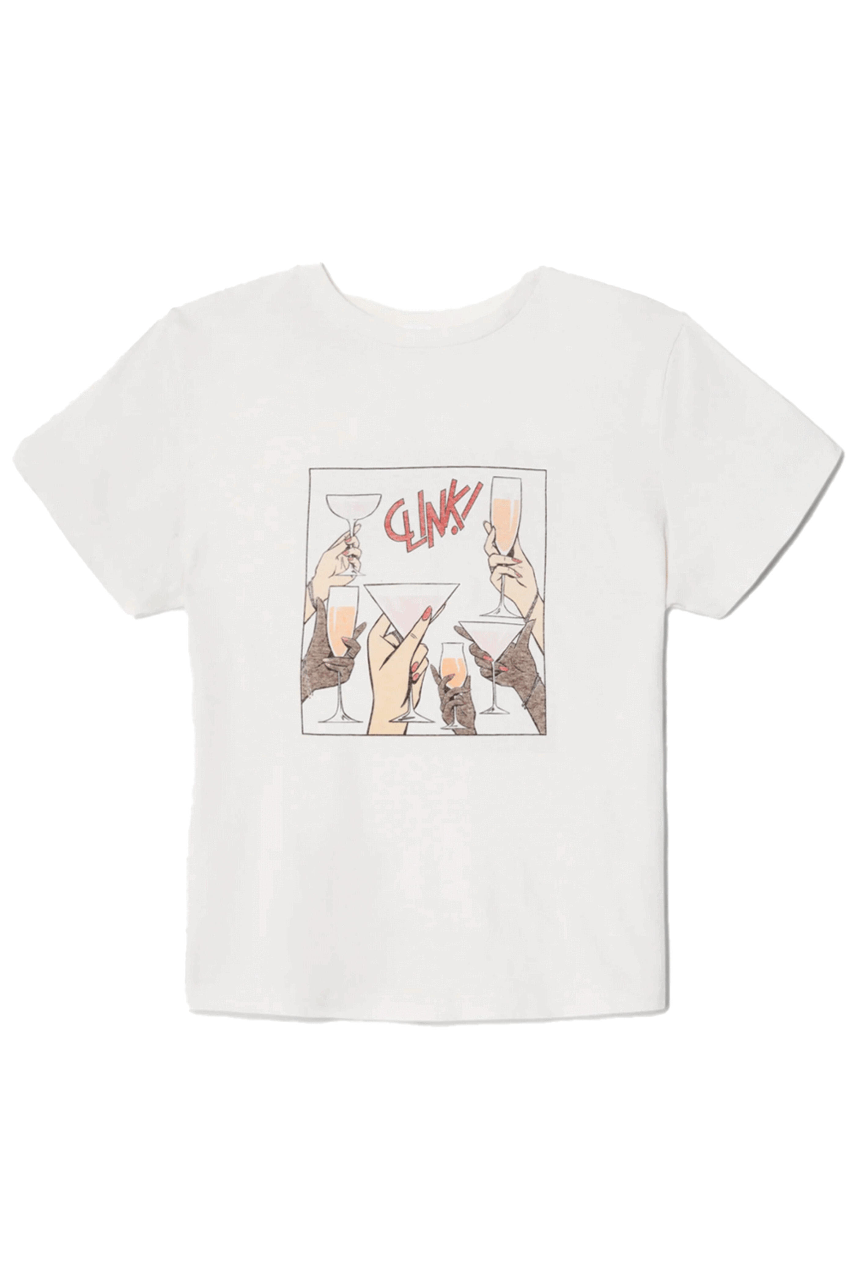 【関税込み】Re/Done オフホワイト Classic Cheers Tシャツ Re/Done: Off-White Classic 'Cheers' T-shirt | SSENSE