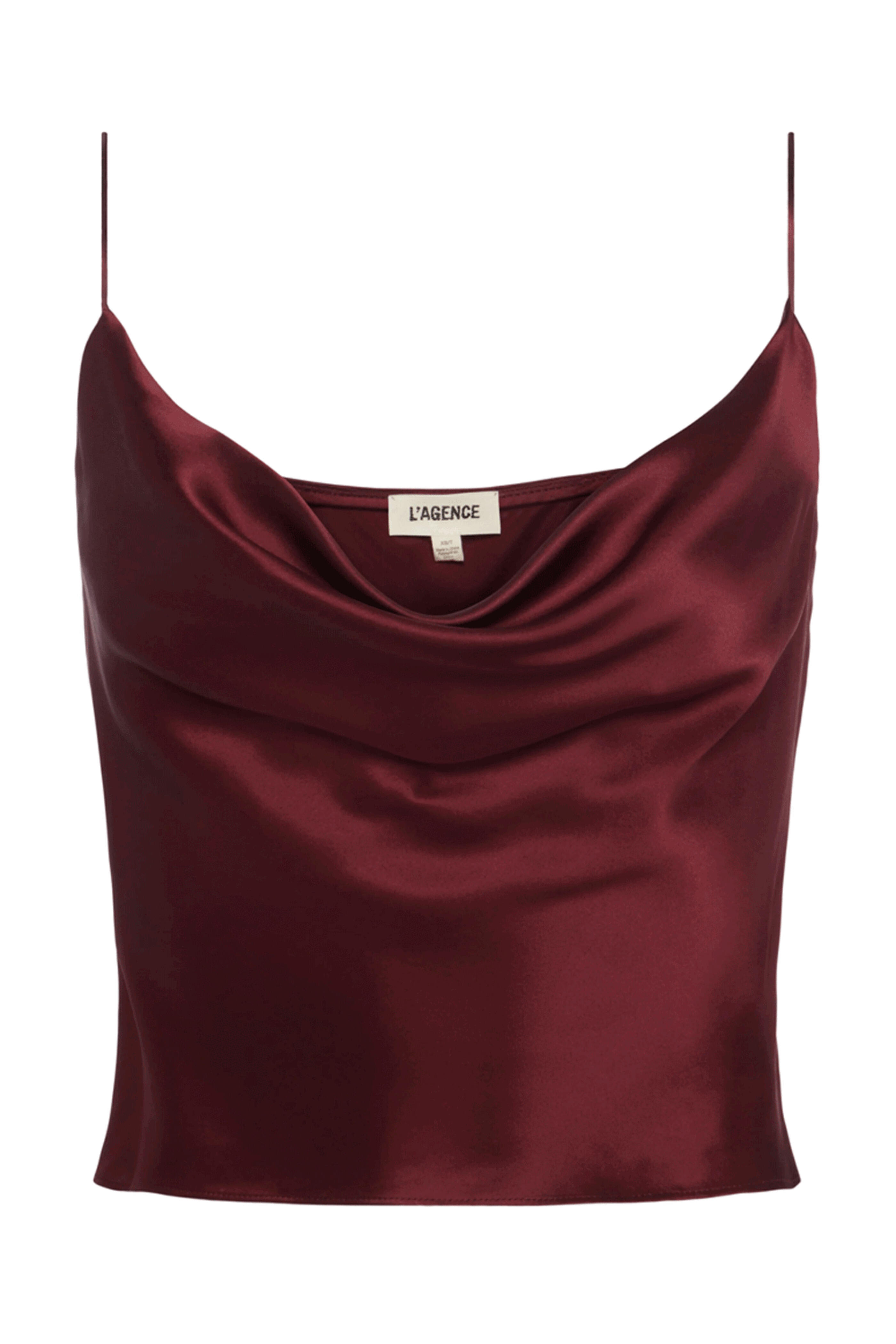 L'Agence - Dark Wine Calista Cowl Neck Cami