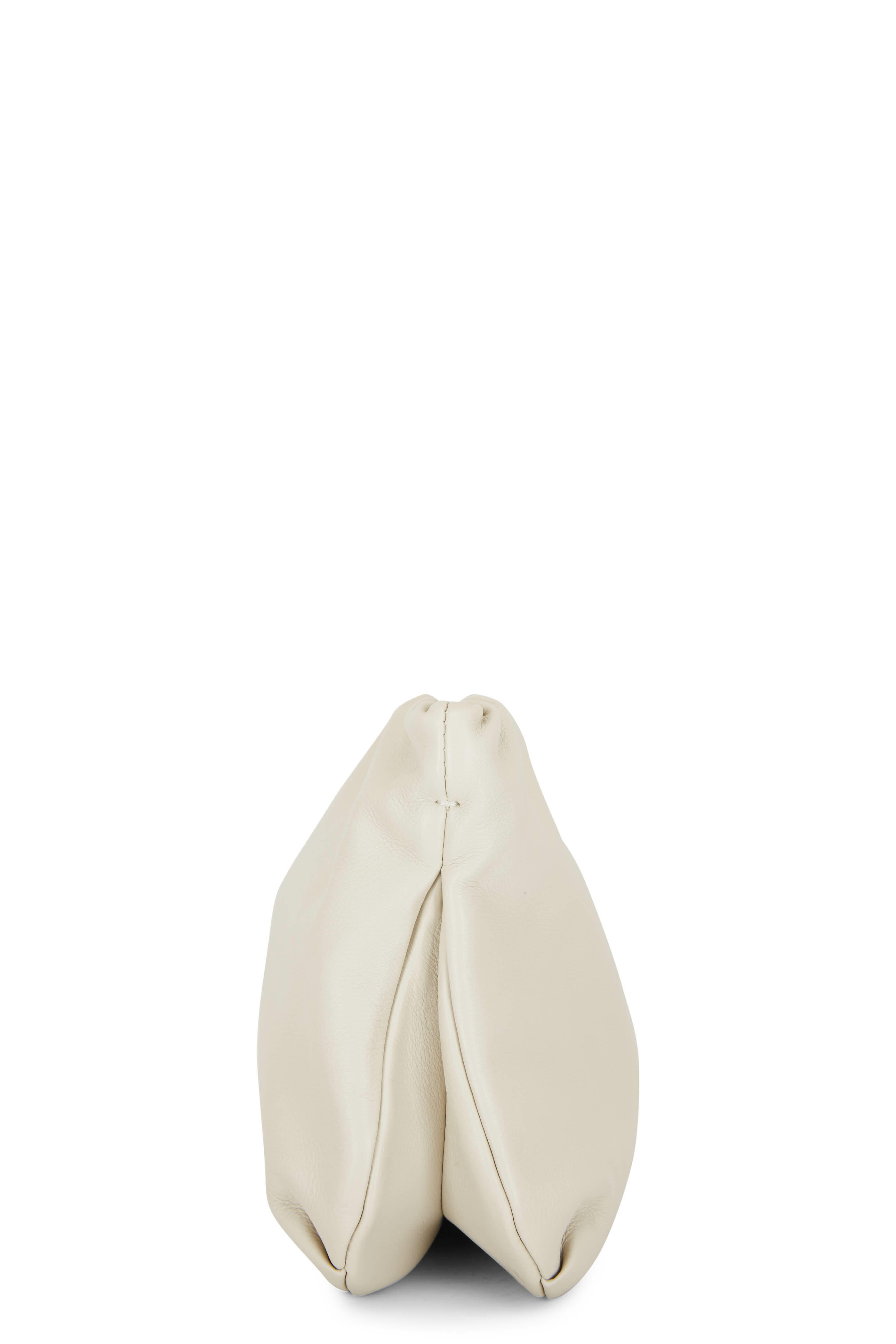 The Row - Bourse Ivory Leather Clutch | Mitchell Stores