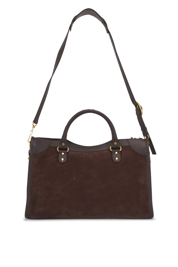 Balenciaga Medium Le City Moka Suede Top Handle Bag - view 3