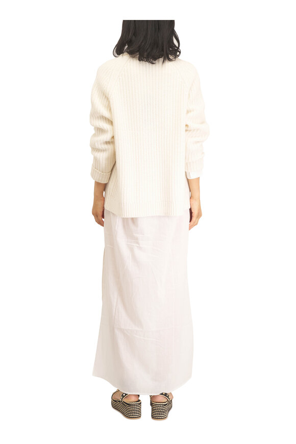 Nili Lotan Riverton Ivory Cashmere Cardigan - view 4