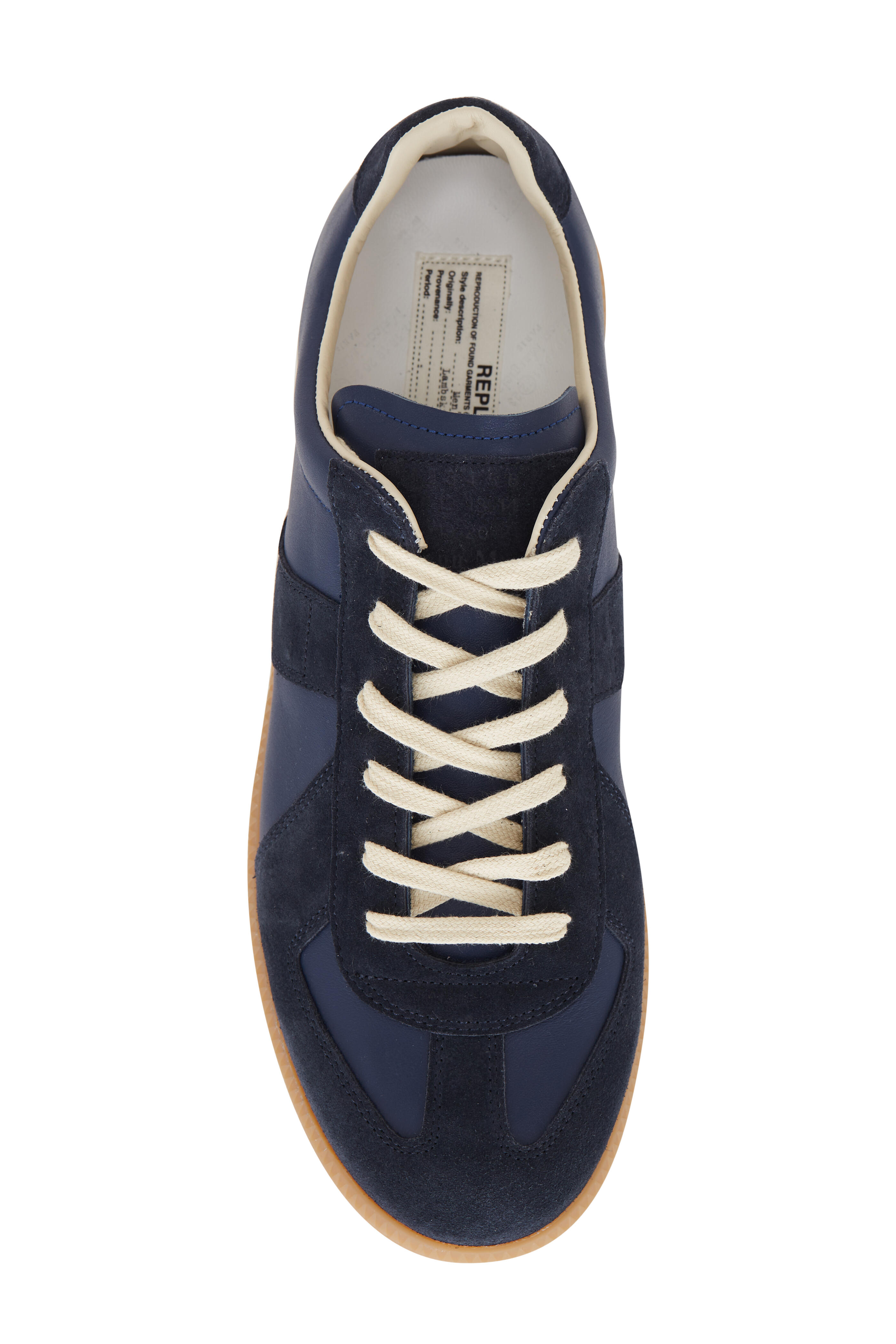 ※ れぇんれぇん  Maison Margiela Maison Margiela Men's Replica Leather Low-Top Sneakers