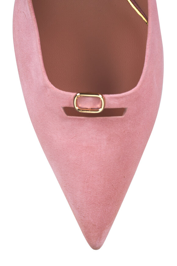 Santoni Sabine Light Pink Suede Pump, 55mm - view 5