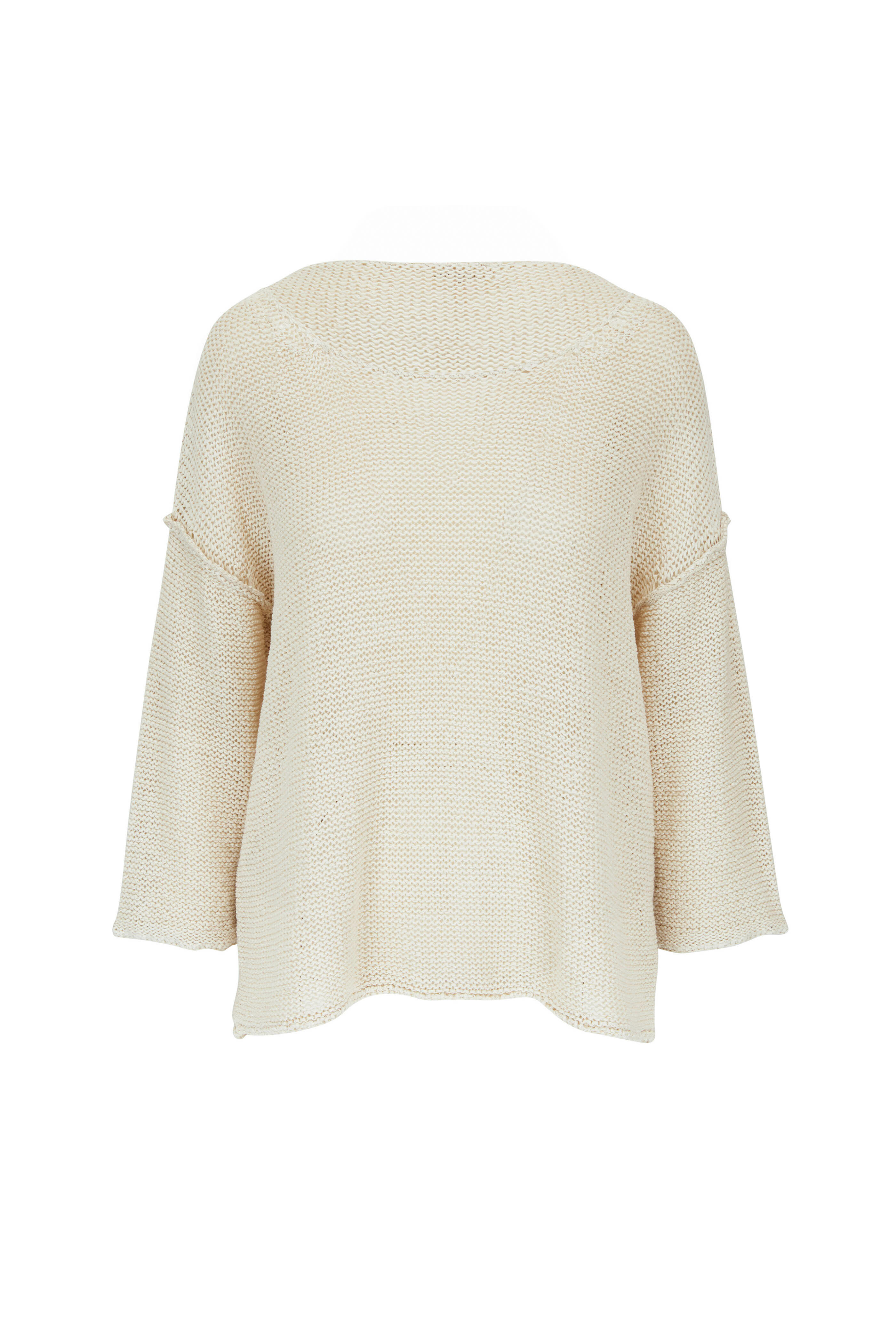 L'Agence - Laura Natural Scoop Neck Sweater | Mitchell Stores