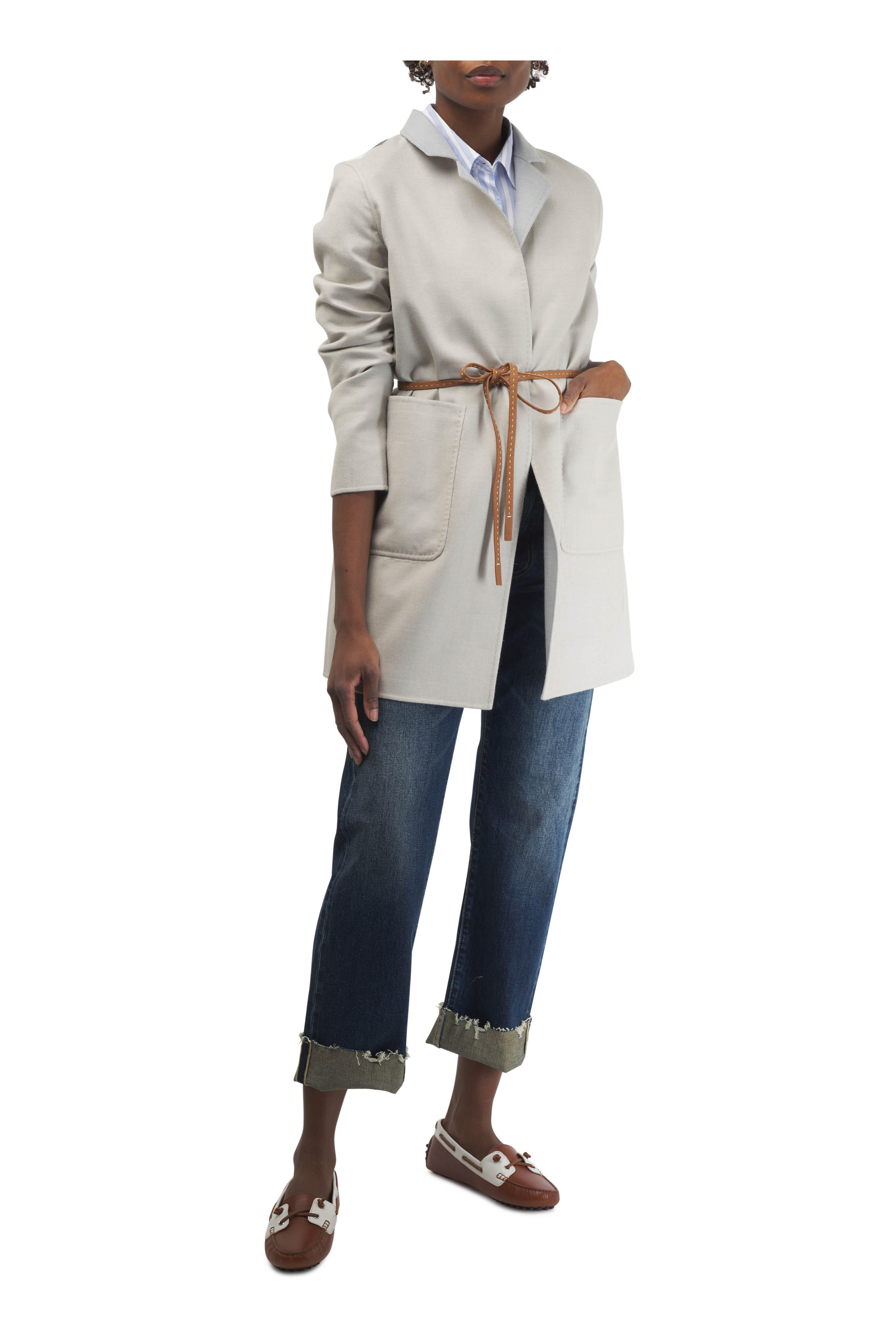 Lafayette 148 New York - Two-Tone Wool & Silk Reversible Jacket