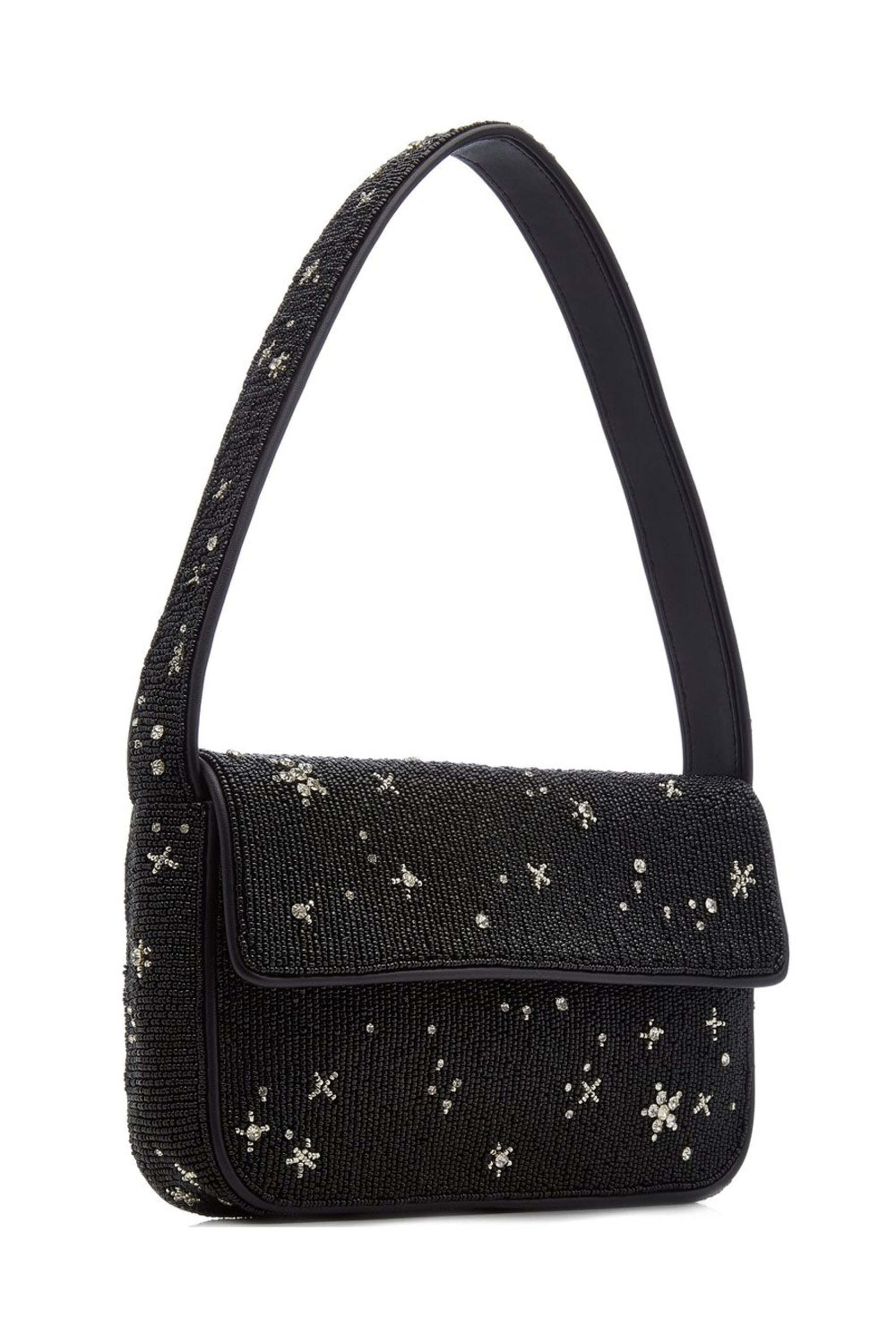 Staud - Tommy Beaded Shoulder Bag in Black