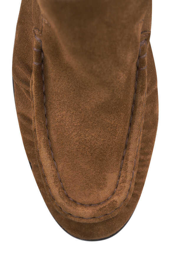 The Row Soft Moccasin Suede Loafer - view 4