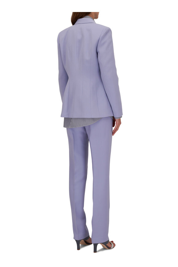 Lafayette 148 New York - Wild Bluet Wool & Silk Crepe Single Button Blazer 