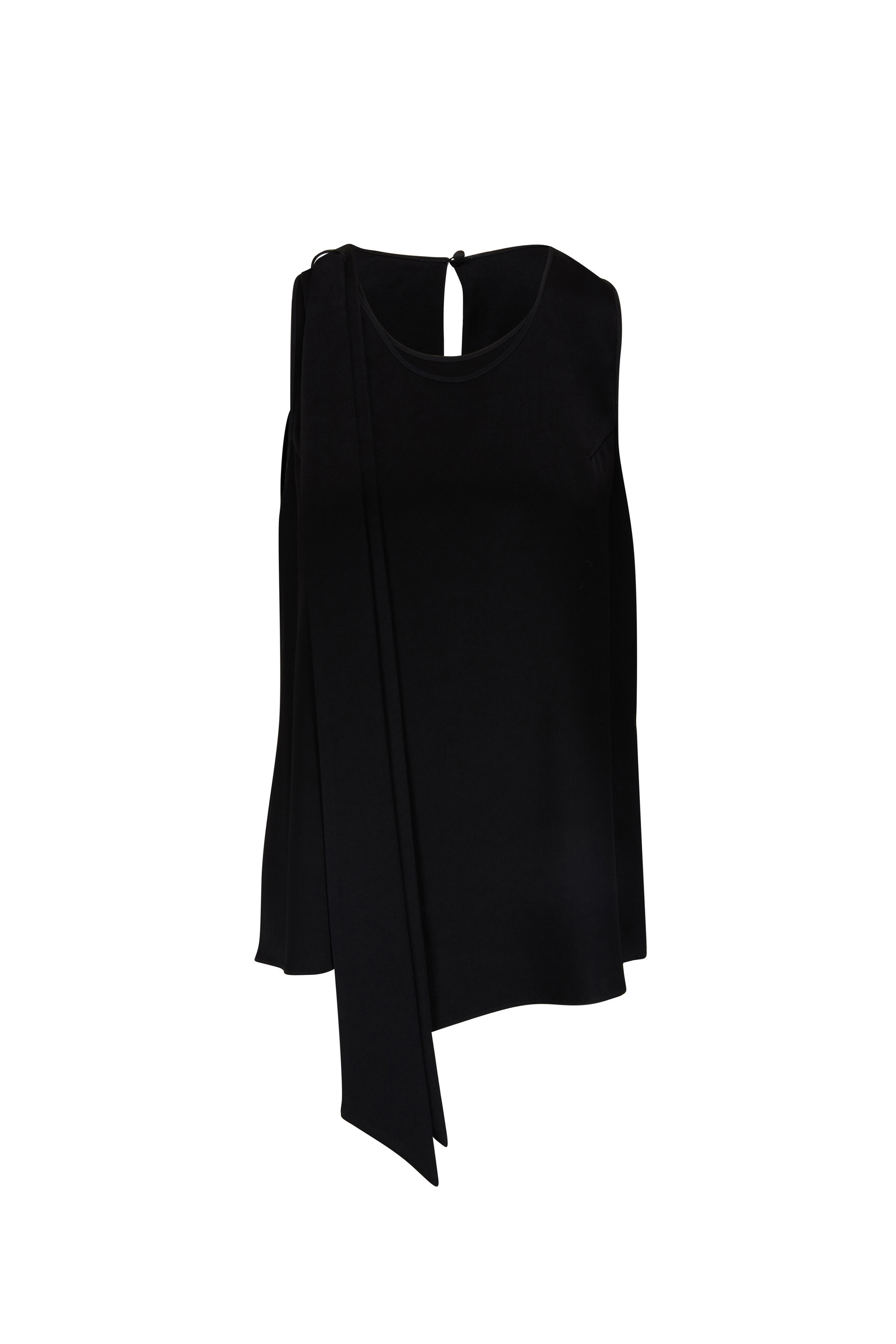 KZ_K Studio - Core Black Asymmetric Wrap Top | Mitchell Stores