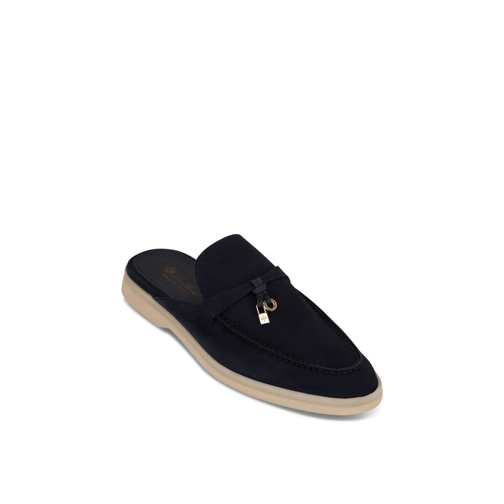 Loro Piana Babouche Charms Walk Argo Blue Melange Loafer - Main Image