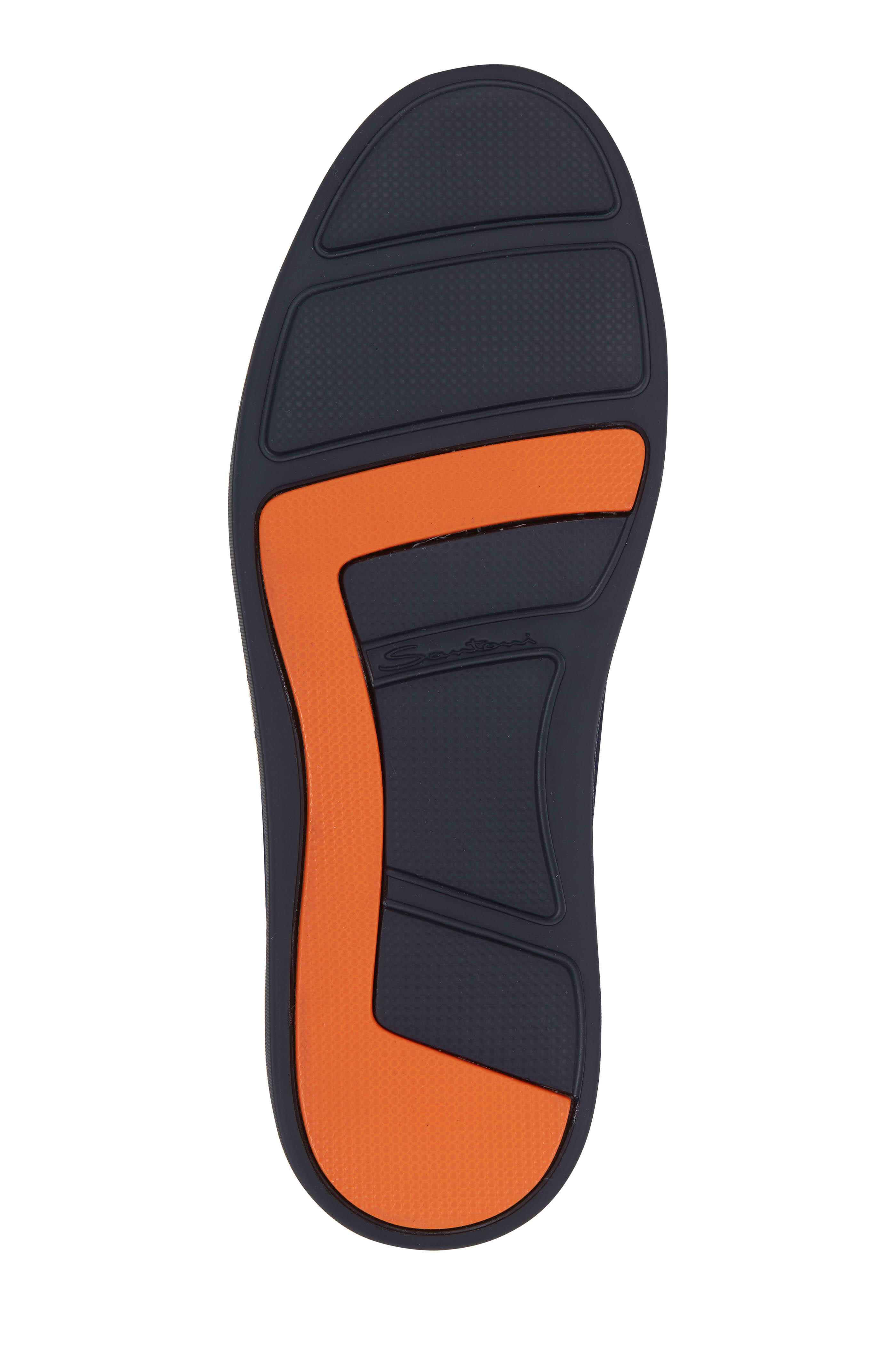 Santoni - Mantis Navy Blue Suede Elasticized Lace Sneaker